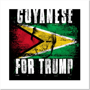 Guyanese For Trump - Trump 2020 Patriotic Flag Posters and Art